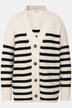 Strikkejakke, oversized, patentstrikket, bretonsk stripe