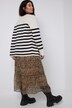 Strikkejakke, oversized, patentstrikket, bretonsk stripe