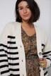 Strikkejakke, oversized, patentstrikket, bretonsk stripe