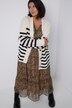 Strikkejakke, oversized, patentstrikket, bretonsk stripe