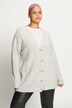 Cardigan oversized en maille côtelée. Laine, alpaga, Premium