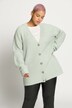 Cardigan oversized en maille côtelée. Laine, alpaga, Premium