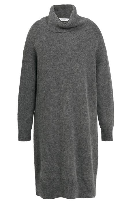 Úpletové šaty, oversize, rolákový límec, Premium
