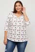 T-shirt, tour Eiffel, ligne en A, col en V, manches 3/4