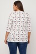 T-shirt, tour Eiffel, ligne en A, col en V, manches 3/4