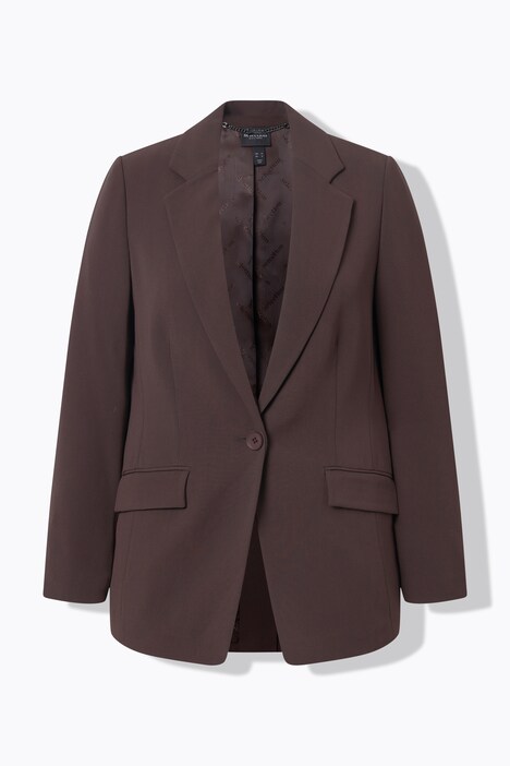 Blazer avec col à revers, poches à rabat et fermeture 1 bouton