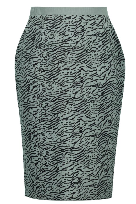 Midi sukně, zebra design, elastický pas, žakár