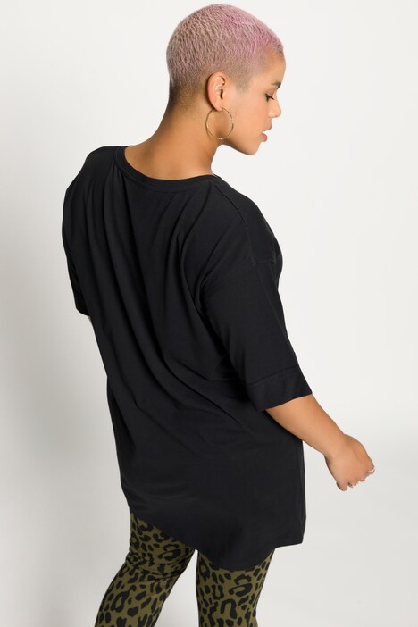 T-shirt, oversized, ronde hals, korte mouwen
