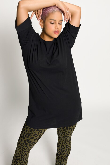 T-shirt, oversized, ronde hals, korte mouwen