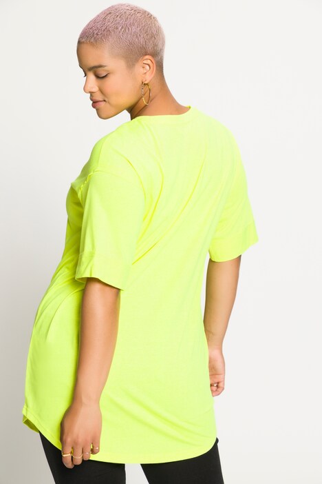 T-shirt, oversized, ronde hals, korte mouwen