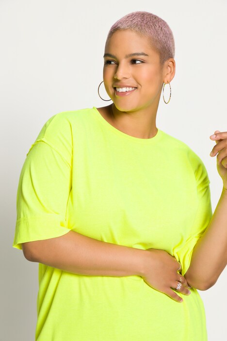 T-shirt, oversized, ronde hals, korte mouwen