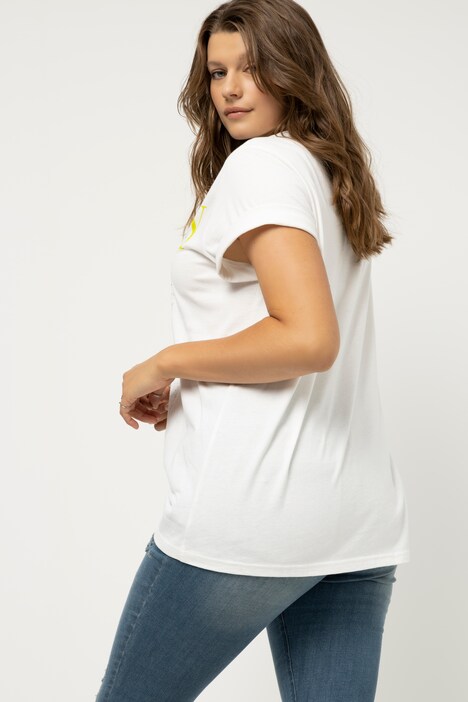 T-shirt, oversized, boxy fit, cover print, korte mouwen