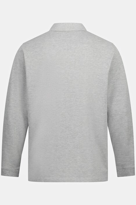 poloshirt, lange mouwen, piqué, 3D stiksel, korte mouwen