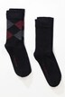 Socken, 2er-Pack, Rauten-Muster, Komfort-Bündchen