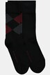 Socken, 2er-Pack, Rauten-Muster, Komfort-Bündchen