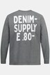 Langarmshirt, garment dyed, Rücken Print, Rundhals,