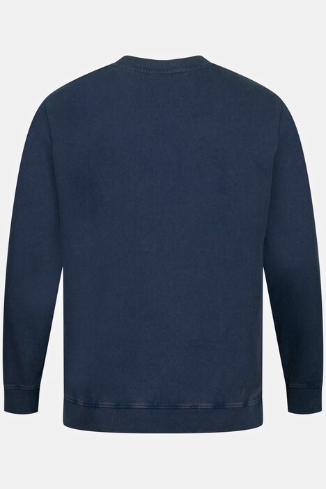 T-shirt ventre confort à manches longues et délavage javellisé - jusqu'au 8 XL