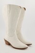 Bottes en cuir esprit cowboy, avec tige largeur 3 XL et broderies - largeur H