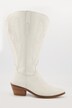 Bottes en cuir esprit cowboy, avec tige largeur 3 XL et broderies - largeur H