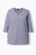 Shirt, visgraat, A-lijn, tuniekhals, 3/4-mouwen