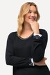 Camicia da notte dal taglio oversize con pizzo, scollo rotondo e maniche lunghe