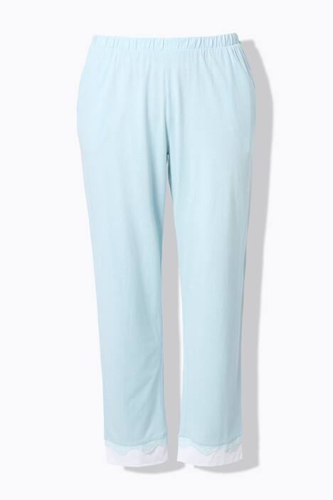 Pyjama, kant, ronde hals, lange mouwen