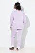 Pyjama, Zweiteiler, Spitze, Rundhals, Langarm
