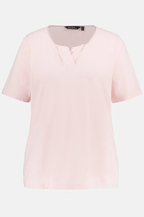 Pyjama, col tunisien, passepoil en satin, manches 3/4