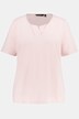 Pyjama, col tunisien, passepoil en satin, manches 3/4