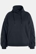 Sweatshirt, kængurulomme, overstørrelse, ståkrave, lange ærmer