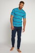 Pigiama dal taglio aderente con maglia a righe e pantaloni lunghi