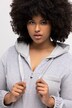 Loungewear-Jakke, velourfløjl, sweathætte