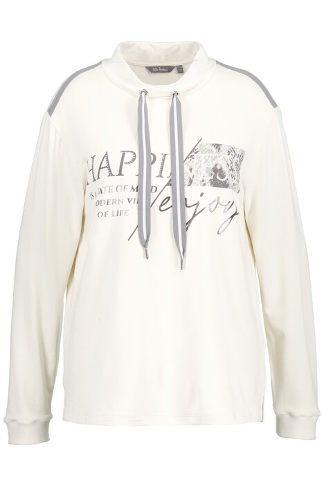 Mikina, Happiness, oversize, kulatý výstřih, dlouhé rukávy