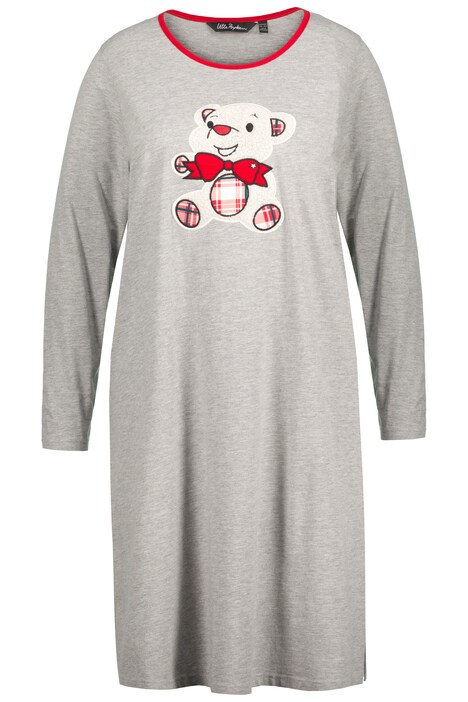 Maxi tričko, teddy, kulatý výstřih, dlouhé rukávy