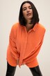 Blouse oversize, mousseline fluo, col chemise, manches longues