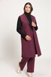 Gilet en sweat, oversized, col châle, sans manches