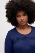 Shirt, Zierstreifen, Rundhals, 3/4-Volantarm