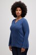 pullover, kabels, tuniekhals, lange mouwen