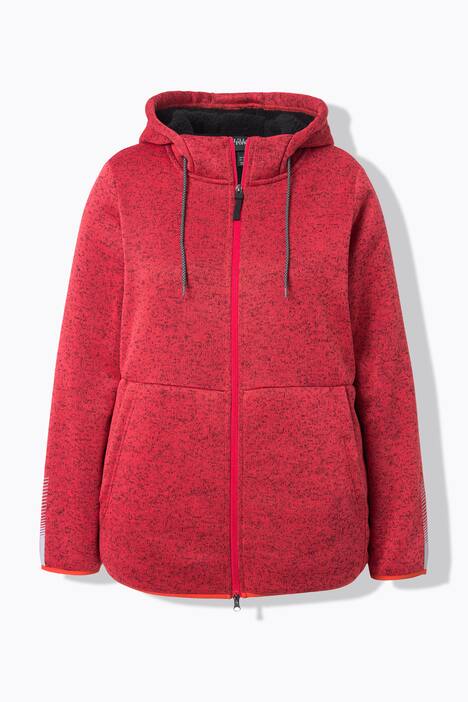 Jasje van gebreid fleece, teddyfleece, tweerichtingsrits, reflector