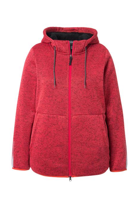 Bunda z pleteného flísu, teddy, dvoucestný zip, reflexní prvky