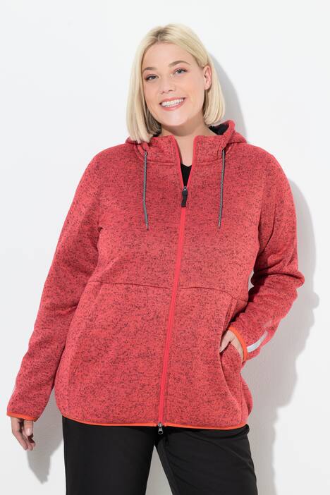 Jasje van gebreid fleece, teddyfleece, tweerichtingsrits, reflector