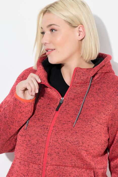 Jasje van gebreid fleece, teddyfleece, tweerichtingsrits, reflector