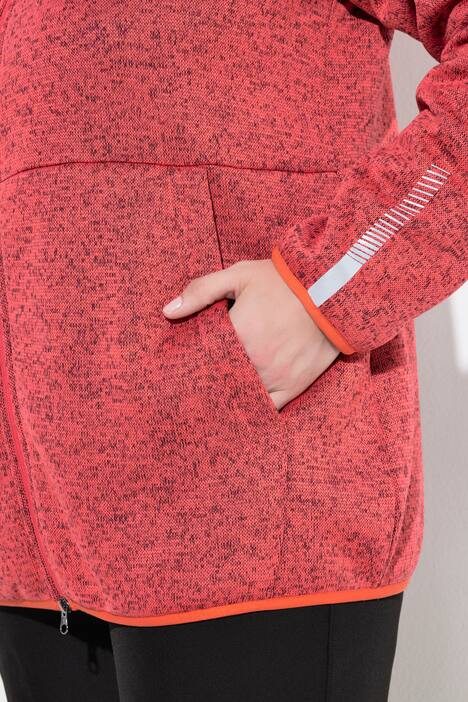 Jasje van gebreid fleece, teddyfleece, tweerichtingsrits, reflector