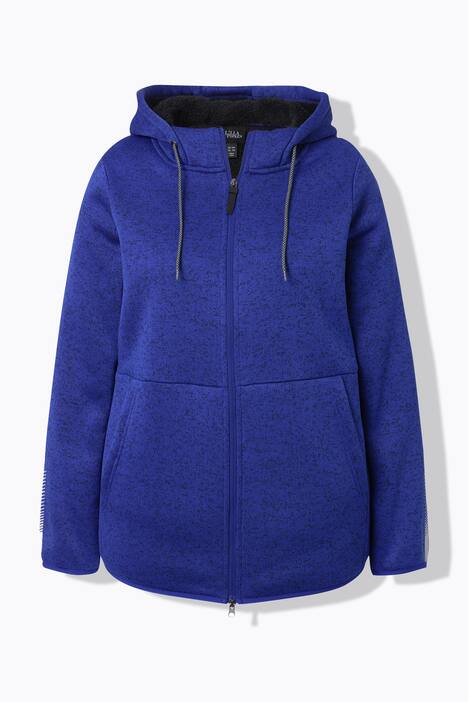 Jasje van gebreid fleece, teddyfleece, tweerichtingsrits, reflector