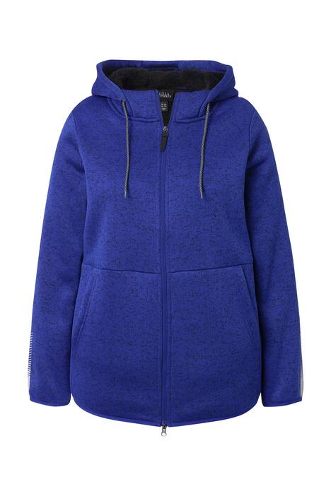 Bunda z pleteného flísu, teddy, dvoucestný zip, reflexní prvky