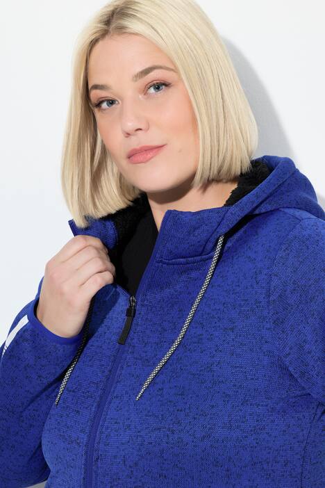 Jasje van gebreid fleece, teddyfleece, tweerichtingsrits, reflector