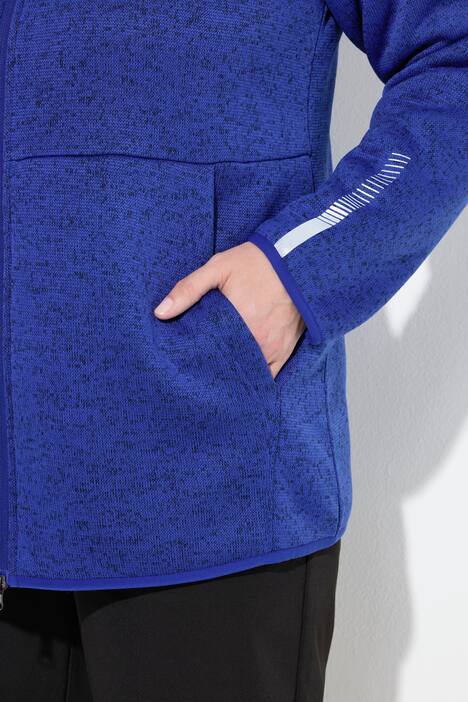 Jasje van gebreid fleece, teddyfleece, tweerichtingsrits, reflector