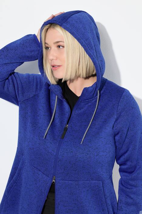 Jasje van gebreid fleece, teddyfleece, tweerichtingsrits, reflector