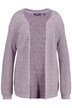 Rozepínací svetr, metalický efekt, oversize, patentový úplet