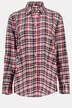 Bluse, Flanell, Karo, Hemdkragen, Langarm